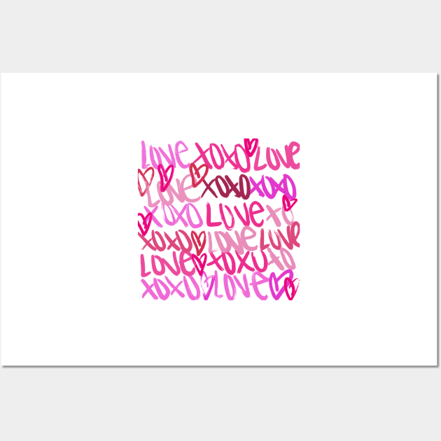 pink xoxo, love Wall Art by gdm123
